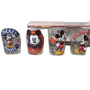 4 Mickey Mouse shot glasses NEW without box